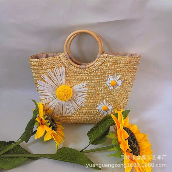 new summer wheat woven bag small daisy embroidery handbag beach bag fashionable small fresh woven bag
new summer wheat woven bag small daisy embroidery handbag beach bag fashionable small fresh woven bag