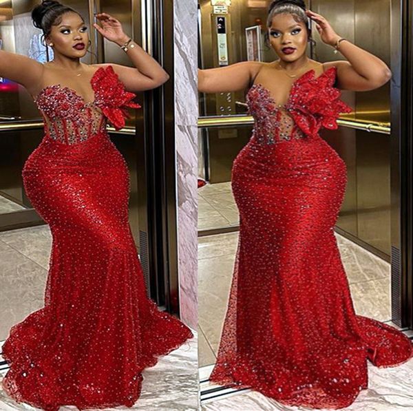 2023 aso ebi red mermaid prom dress lace beaded evening formal party second reception birthday bridesmaid engagement gowns dresses robe de s, Black
2023 aso ebi red mermaid prom dress lace beaded evening formal party second reception birthday bridesmaid engagement gowns dresses robe de s, Black