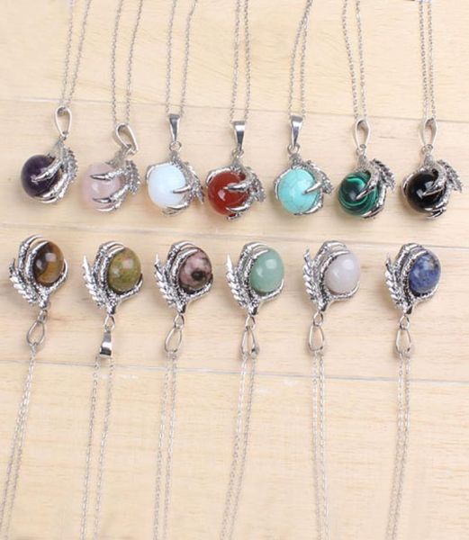 whole classic silver plated chain mixed stone dragon claw round beads pendant necklace jewelry k37685246520
whole classic silver plated chain mixed stone dragon claw round beads pendant necklace jewelry k37685246520