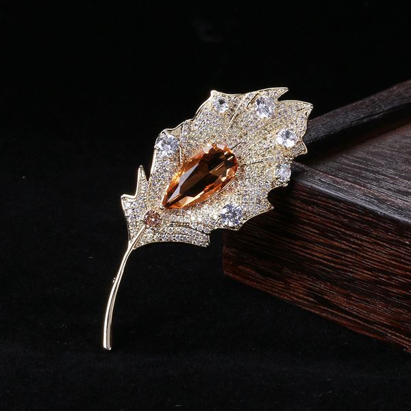 pins brooches fashion metal gold plated aaa cubic zirconia large leaf brooch for women winter clothing accessories 230629, Gray
pins brooches fashion metal gold plated aaa cubic zirconia large leaf brooch for women winter clothing accessories 230629, Gray