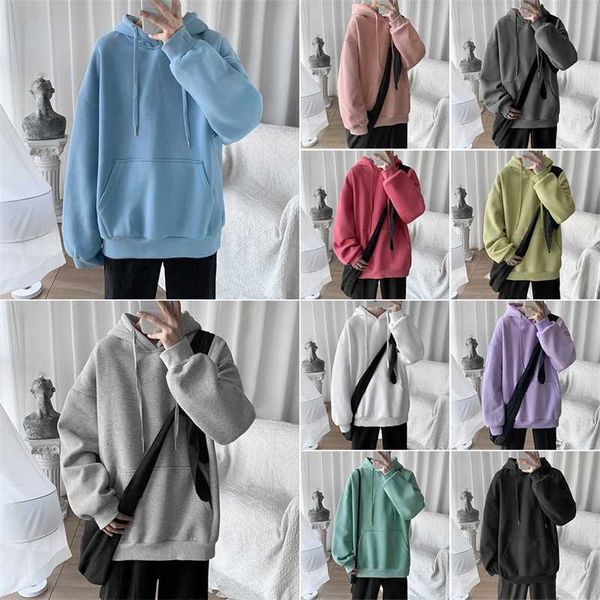 hooded sweater men's spring and autumn trend harajuku bf lazy wind candy color loose large casual coat, Black
hooded sweater men's spring and autumn trend harajuku bf lazy wind candy color loose large casual coat, Black