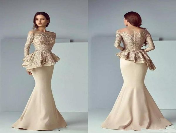 champagne lace stain peplum mermaid evening dresses sheer neck long sleeves dubai arabic prom dresses evening wear custom made2898889, Black;red
champagne lace stain peplum mermaid evening dresses sheer neck long sleeves dubai arabic prom dresses evening wear custom made2898889, Black;red