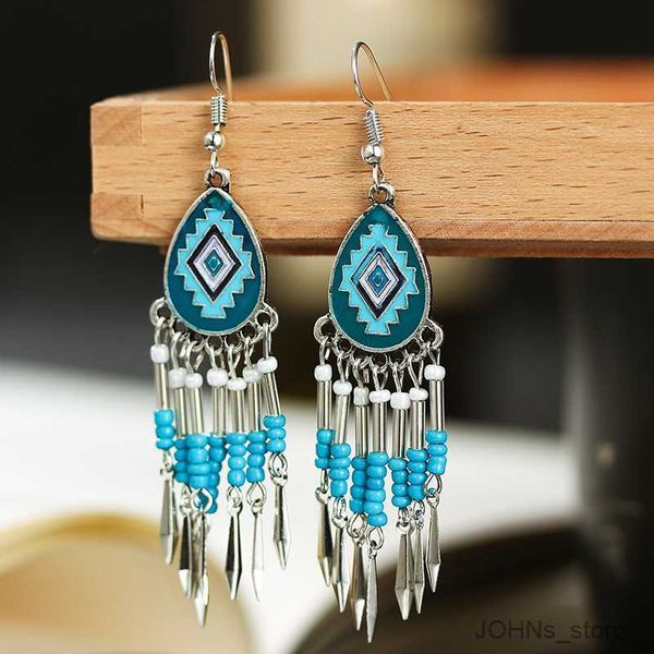 stud vintage ethnic blue long drop earrings for women classic oil rice beads earrings party wedding jewelry r230630, Golden;silver
stud vintage ethnic blue long drop earrings for women classic oil rice beads earrings party wedding jewelry r230630, Golden;silver