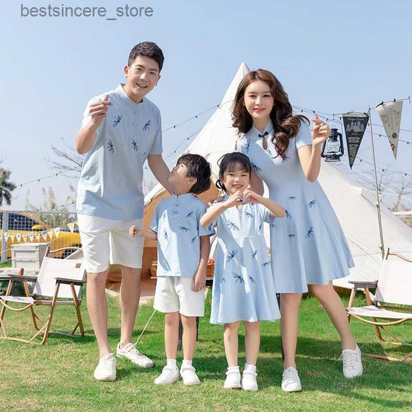 chinese style summer family clothing sets mother kids daughter father dresses daddy boys family look outfits parent-child wear l230522, Blue
chinese style summer family clothing sets mother kids daughter father dresses daddy boys family look outfits parent-child wear l230522, Blue