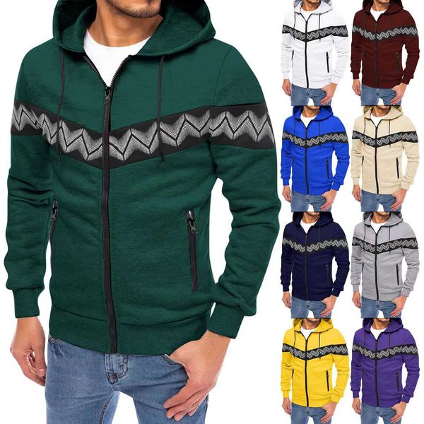 autumn and winter new style men's cardigan hooded sweater sports casual coat suit straight, Black
autumn and winter new style men's cardigan hooded sweater sports casual coat suit straight, Black