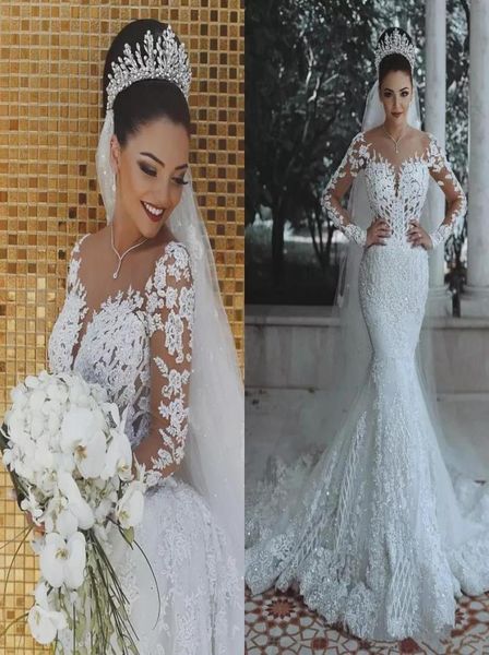 luxury modest mermaid wedding dresses sheer neck long sleeves full lace appliqued beads bridal gowns sweep train camo wedding dres5496916, White
luxury modest mermaid wedding dresses sheer neck long sleeves full lace appliqued beads bridal gowns sweep train camo wedding dres5496916, White