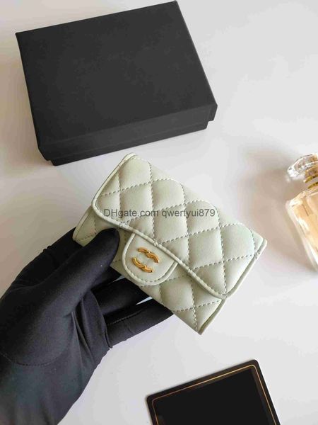 2024 fashion designer women card holders fold flap classic woman small mini wallet pure color leather purse with box id qwertyui879, Brown;gray
2024 fashion designer women card holders fold flap classic woman small mini wallet pure color leather purse with box id qwertyui879, Brown;gray