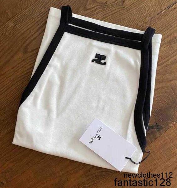 courreges women's tanks camis color sleeveless tank vest, White
courreges women's tanks camis color sleeveless tank vest, White