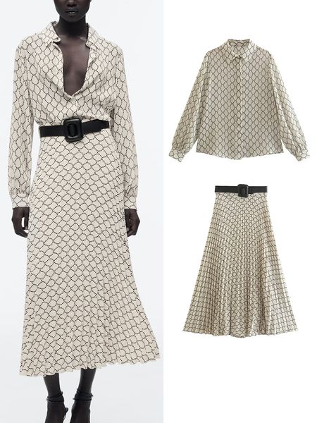 two piece dress traf women summer fashion geometric skirts sets with belt 2023 female elegant single breasted shirts mid calf a line kirts 2, White
two piece dress traf women summer fashion geometric skirts sets with belt 2023 female elegant single breasted shirts mid calf a line kirts 2, White