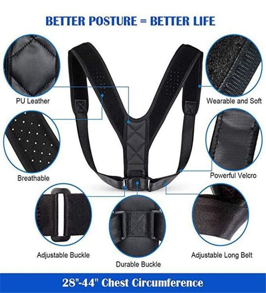 posture corrector clavicle spine back shoulder lumbar brace support belt posture correction prevents slouching dhl 7417442, Black;blue
posture corrector clavicle spine back shoulder lumbar brace support belt posture correction prevents slouching dhl 7417442, Black;blue