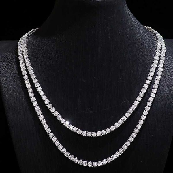 fine jewelry hip hop 925 sterling silver vvs moissanite diamond classic tennis chain necklace for men women 
fine jewelry hip hop 925 sterling silver vvs moissanite diamond classic tennis chain necklace for men women