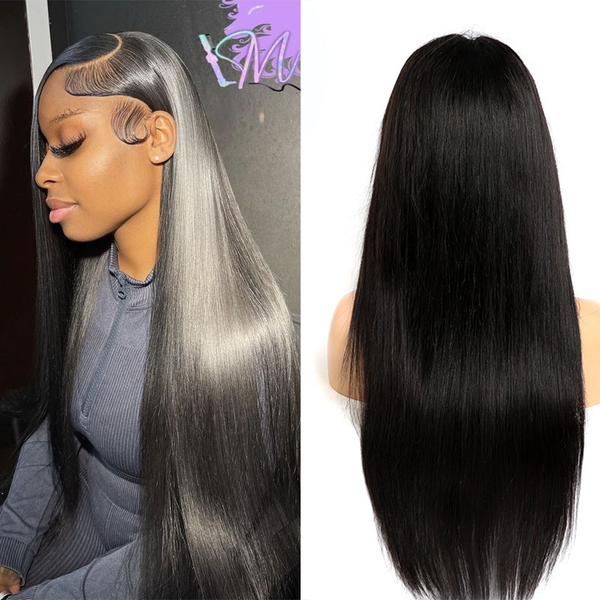 13x4 straight for women human hair wig 26inch brazlian lace closure wig pre pluck straight lace frontal wig, Black;brown
13x4 straight for women human hair wig 26inch brazlian lace closure wig pre pluck straight lace frontal wig, Black;brown