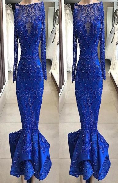 real images luxury royal blue mermaid prom evening dresses bateau neck beaded pearls fitted bodice ruffles ankle length short cock3897530, Black;red
real images luxury royal blue mermaid prom evening dresses bateau neck beaded pearls fitted bodice ruffles ankle length short cock3897530, Black;red