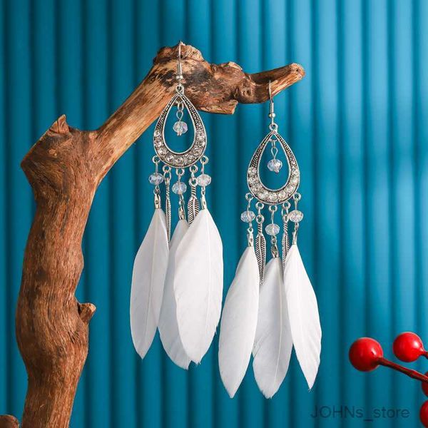 stud new vintage feather earrings ethnic long beads alloy earrings femme wedding boheme r230630, Golden;silver
stud new vintage feather earrings ethnic long beads alloy earrings femme wedding boheme r230630, Golden;silver