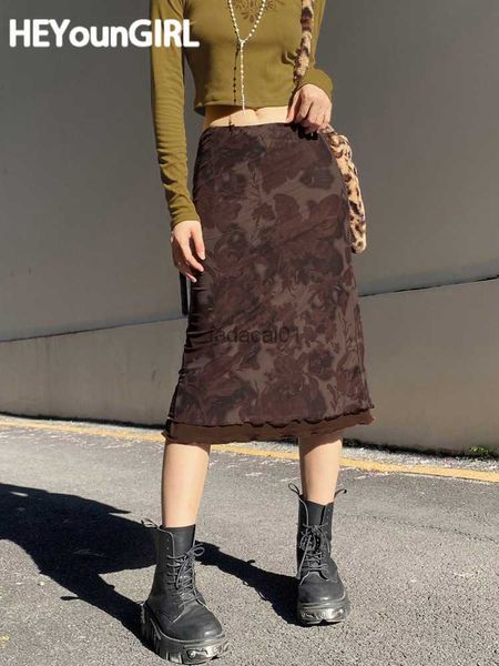 heyoungirl harajuku vintage a line midi skirts gothic grunge aesthetic summer low waist skirt women summer floral print 90s l230621, Black
heyoungirl harajuku vintage a line midi skirts gothic grunge aesthetic summer low waist skirt women summer floral print 90s l230621, Black
