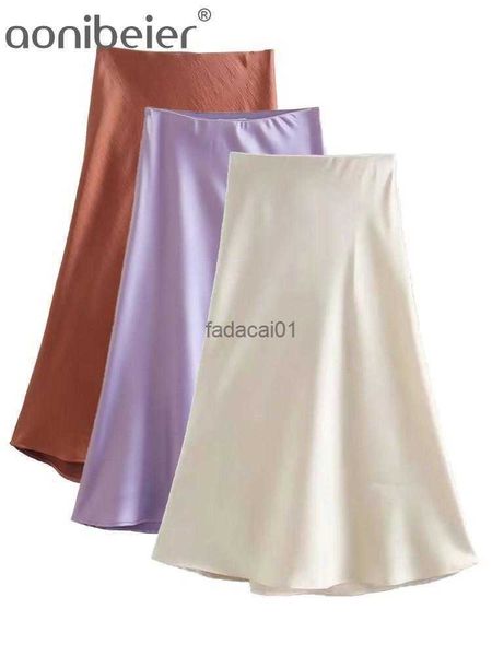 aonibeier summer fashion satin women black skirts traf vintage elastic high waist aline swing female midi long skirt korean l230621
aonibeier summer fashion satin women black skirts traf vintage elastic high waist aline swing female midi long skirt korean l230621