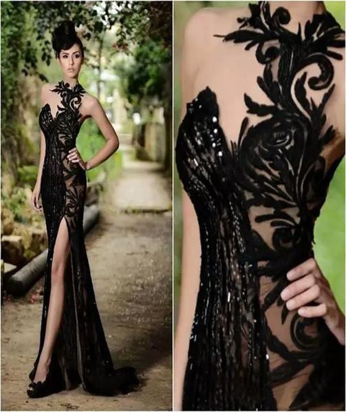 rami salamoun elegant prom dresses beading split appliqued high neck mermaid sequins evening dresses 2019 real image long fo3325968, Black
rami salamoun elegant prom dresses beading split appliqued high neck mermaid sequins evening dresses 2019 real image long fo3325968, Black