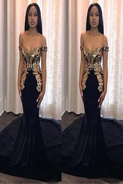 african mermaid black prom dresses long gold appliques elegant off shoulder custom black girls evening gowns celebrity runway dres2773763, Black;red
african mermaid black prom dresses long gold appliques elegant off shoulder custom black girls evening gowns celebrity runway dres2773763, Black;red