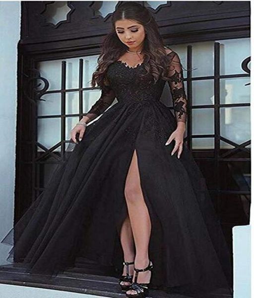 women039s lace appliques party evening gowns v back with side slit long sleeve prom dresses evening gown party dress2861823, Black
women039s lace appliques party evening gowns v back with side slit long sleeve prom dresses evening gown party dress2861823, Black