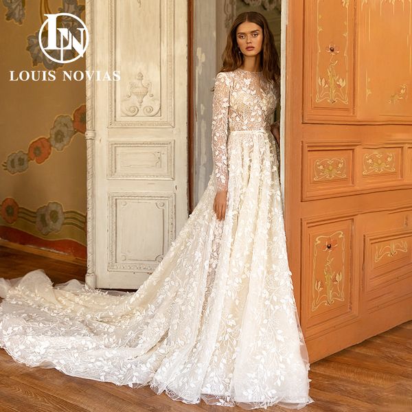 a-line wedding dress 2023 long sleeves scoop illusion bodice beads dress for bride court train vestidos de novia, White
a-line wedding dress 2023 long sleeves scoop illusion bodice beads dress for bride court train vestidos de novia, White