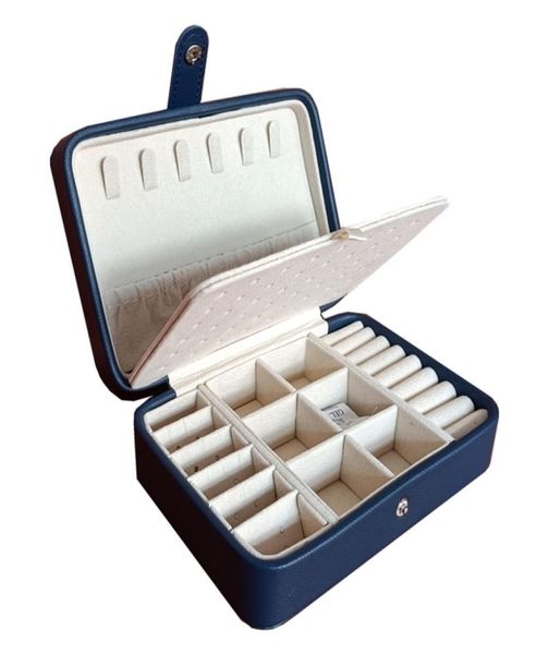 leather portable jewelry box double simple earrings ring casket can hold 68 2111056363584, Black
leather portable jewelry box double simple earrings ring casket can hold 68 2111056363584, Black