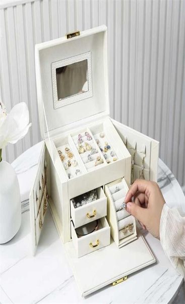 large jewelry box organizer pu leather drawer jewellery boxes velvet earring ring necklace storage case casket 2111057219745, Black
large jewelry box organizer pu leather drawer jewellery boxes velvet earring ring necklace storage case casket 2111057219745, Black