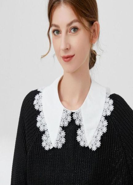 bow ties women white fake collar blouse female vintage solid detachable shirt big lapel false decorative5717469, Black;gray
bow ties women white fake collar blouse female vintage solid detachable shirt big lapel false decorative5717469, Black;gray