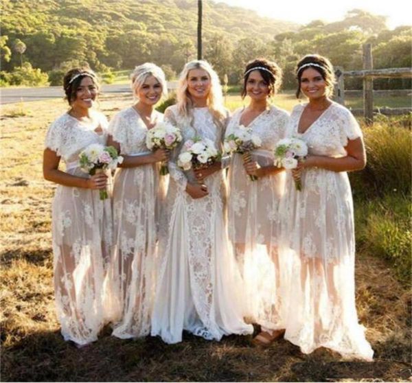 bohemian see through lace bridesmaid dresses long v neck short sleeves plus size personalized bride party gowns4552494, White;pink
bohemian see through lace bridesmaid dresses long v neck short sleeves plus size personalized bride party gowns4552494, White;pink