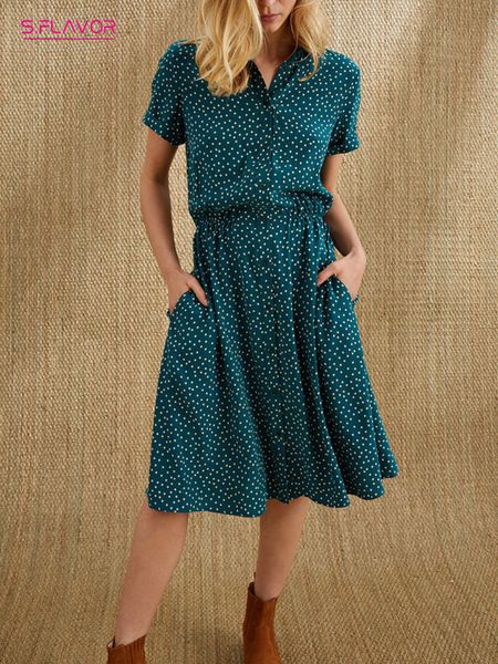 basic casual dresses s.flavor women's short sleeve summer midi dress elegant single button turndown collar aline vestidos casual dresse, Black;gray
basic casual dresses s.flavor women's short sleeve summer midi dress elegant single button turndown collar aline vestidos casual dresse, Black;gray