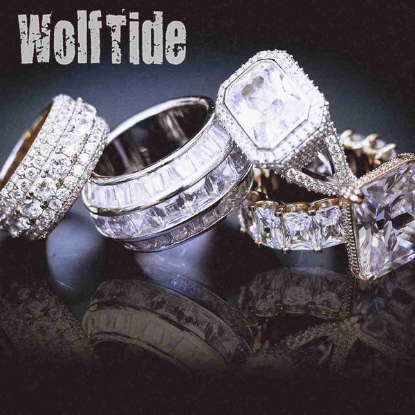 iced out tennis square rings with gift box for men women real gold plated pentagram star hip hop rock bling cz cubic zirconia crystal finger, Silver
iced out tennis square rings with gift box for men women real gold plated pentagram star hip hop rock bling cz cubic zirconia crystal finger, Silver