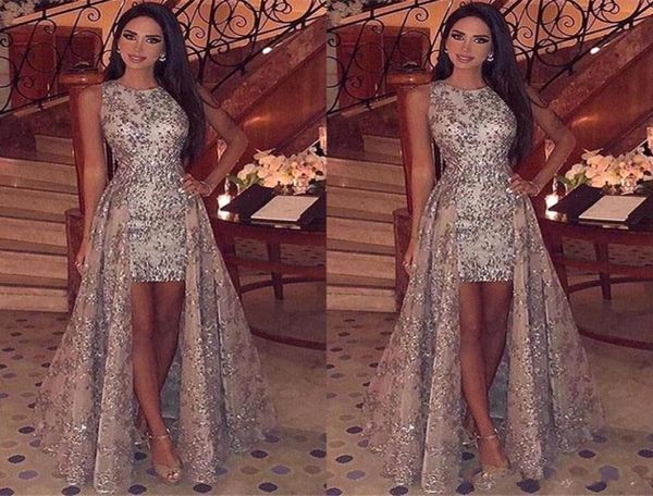 sparkly sequins sheath short prom dresses 2019 jewel neck sleeveless formal party evening gowns with detachable overskirts pd885300698, Black
sparkly sequins sheath short prom dresses 2019 jewel neck sleeveless formal party evening gowns with detachable overskirts pd885300698, Black
