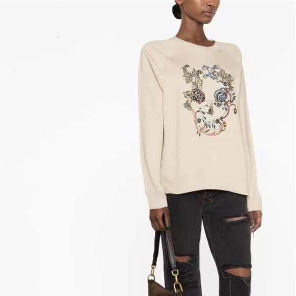 women's hoodies sweatshirt sweatshirt skull floral embroidery long sleeve loose pullover cotton fleece casual 230630, Black
women's hoodies sweatshirt sweatshirt skull floral embroidery long sleeve loose pullover cotton fleece casual 230630, Black