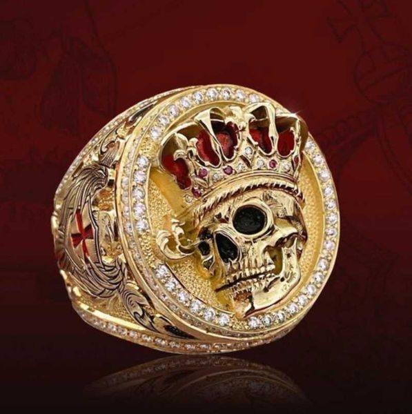 2023 fashion jewelry european and american style skull crown crossed bones wing gold plated colorful alloy male ring for men party, Silver
2023 fashion jewelry european and american style skull crown crossed bones wing gold plated colorful alloy male ring for men party, Silver
