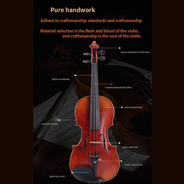 premium handcrafted violin high grade natural pattern aaa instrument for professional performance with hard case and accessories
premium handcrafted violin high grade natural pattern aaa instrument for professional performance with hard case and accessories