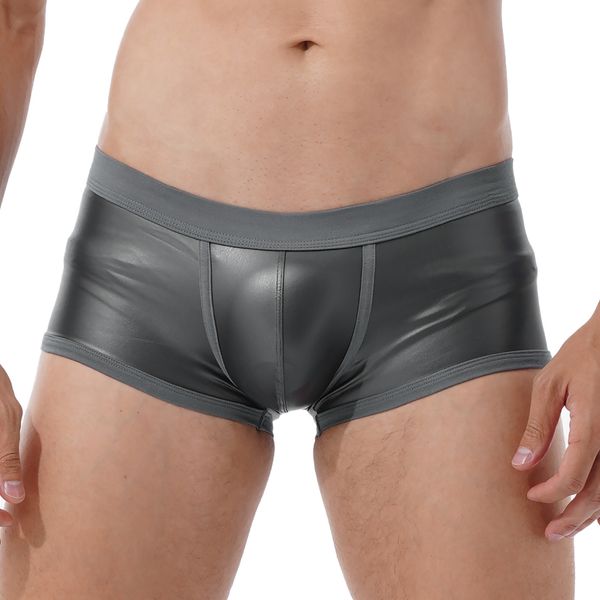 men's swimwear tiaobug men low waist faux leather boxer shorts sports swimming trunks bulge pouch elastic waistband underpants 230630
men's swimwear tiaobug men low waist faux leather boxer shorts sports swimming trunks bulge pouch elastic waistband underpants 230630