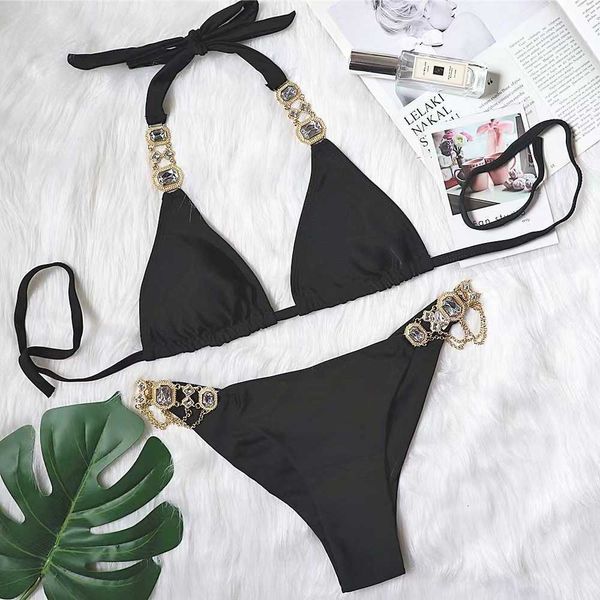 ladies letter bikini set fashion swimsuit simple strap casual thin slim beachwear waist chain new wholesale, White;black
ladies letter bikini set fashion swimsuit simple strap casual thin slim beachwear waist chain new wholesale, White;black