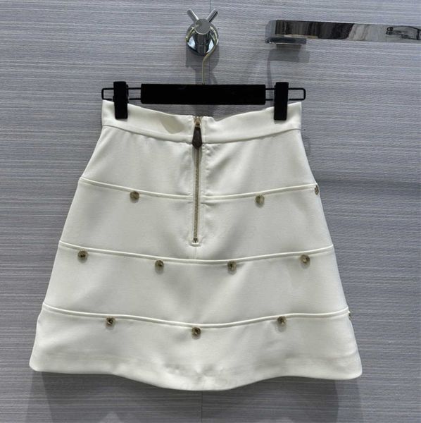 skirt summer fashion women white skirt 99% polyester metal buckle studs decorative design half skirt three-dimensional cut a-line womens des, Black
skirt summer fashion women white skirt 99% polyester metal buckle studs decorative design half skirt three-dimensional cut a-line womens des, Black