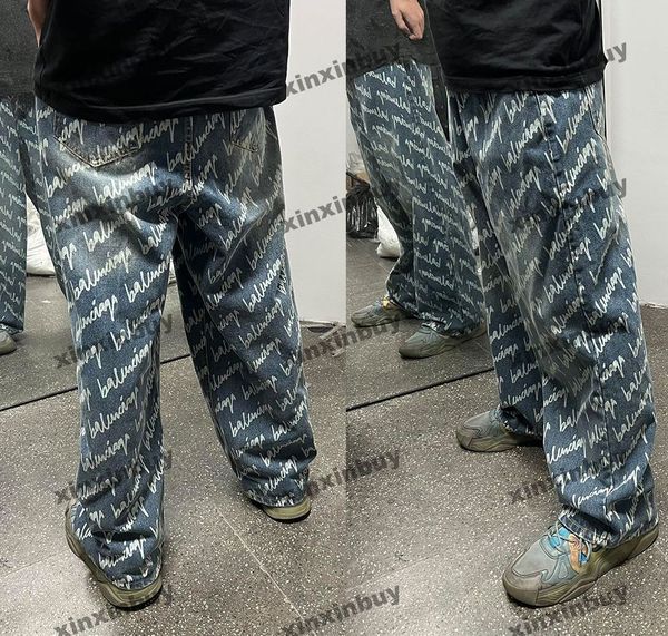 xinxinbuy men women designer pant paris graffiti signature letter printing washed jeans denim zipper casual pants blue black s-2xl, Black;brown
xinxinbuy men women designer pant paris graffiti signature letter printing washed jeans denim zipper casual pants blue black s-2xl, Black;brown