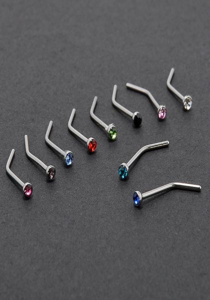 10pclot whitemulticolor women stainless steel nose studs rings l shaped stainless steel crystal nose septum piercing body jewelr3709673, Silver
10pclot whitemulticolor women stainless steel nose studs rings l shaped stainless steel crystal nose septum piercing body jewelr3709673, Silver