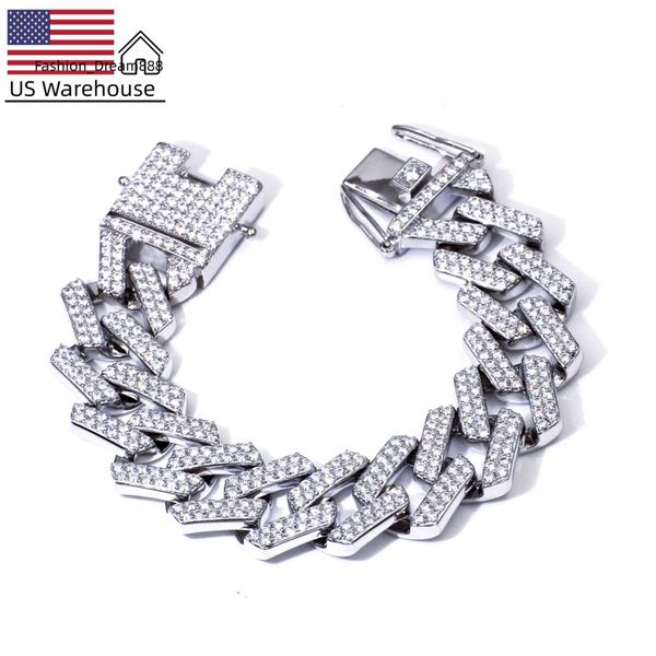 us warehouse 20mm hiphop 925 sliver gold plated iced out bracelet men moissanite cuban link chain, Silver
us warehouse 20mm hiphop 925 sliver gold plated iced out bracelet men moissanite cuban link chain, Silver