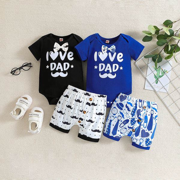 16197 summer infant baby boys outfits set kids i love daddy cotton rompers with shorts 2pcs clothing sets, White
16197 summer infant baby boys outfits set kids i love daddy cotton rompers with shorts 2pcs clothing sets, White