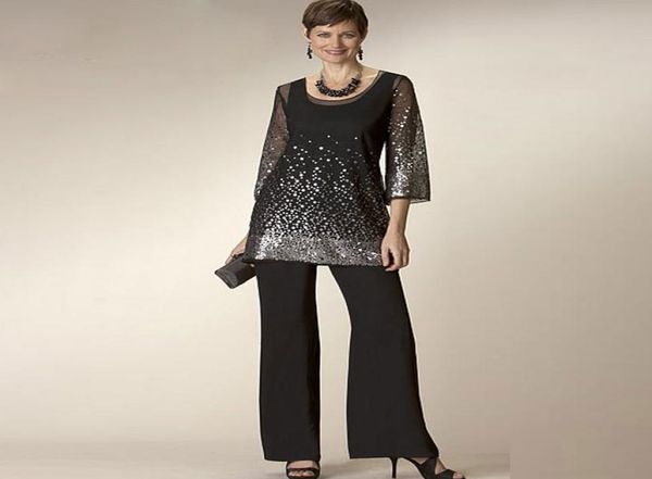 black sequined long sleeves mother of the bride pant suits scoop neckline wedding guest dress plus size chiffon mothers groom dres5377161, Black;red
black sequined long sleeves mother of the bride pant suits scoop neckline wedding guest dress plus size chiffon mothers groom dres5377161, Black;red