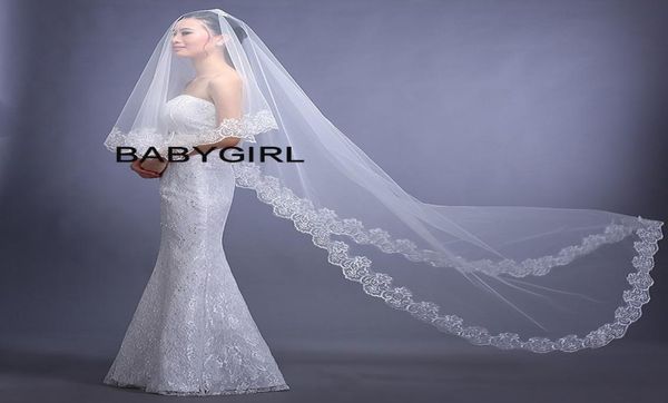 3m long modest 2016 wedding veils long veil with lace edge bridal veils beauty one layer long cathedral for wedding9597765, Black
3m long modest 2016 wedding veils long veil with lace edge bridal veils beauty one layer long cathedral for wedding9597765, Black