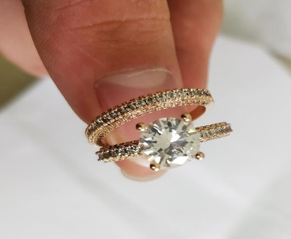 4colors princess luxury propose trendy sparkling round cut zircon ring set women brilliant shiny stone wedding rings teen girls1395470, Silver
4colors princess luxury propose trendy sparkling round cut zircon ring set women brilliant shiny stone wedding rings teen girls1395470, Silver