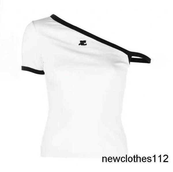 white classic vintage designer t shirt summer short sleeve oblique shoulder courreges women tshirt tee
white classic vintage designer t shirt summer short sleeve oblique shoulder courreges women tshirt tee