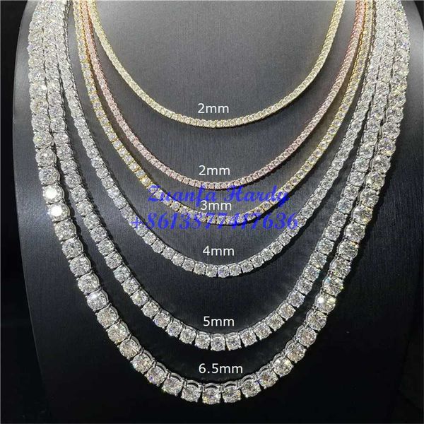 925 sterling silver hip hop iced out d color white vvs diamond 2mm 3mm 4mm 5mm 6.5mm moissanite tennis chain necklace
925 sterling silver hip hop iced out d color white vvs diamond 2mm 3mm 4mm 5mm 6.5mm moissanite tennis chain necklace