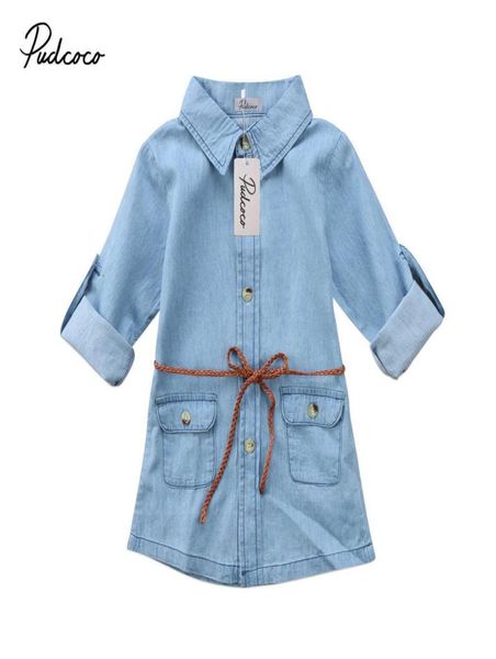 brand new infant child kids girl denim dress jeans pocket long sleeve tshirt loose shirt mini dress fashion clothes 27t y07262077628, Red;yellow
brand new infant child kids girl denim dress jeans pocket long sleeve tshirt loose shirt mini dress fashion clothes 27t y07262077628, Red;yellow