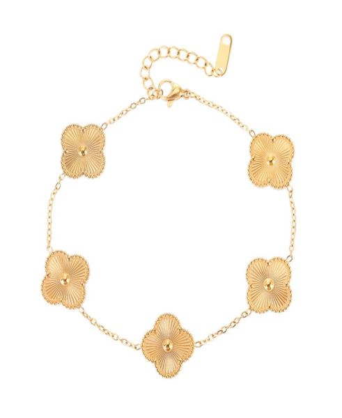 charm bracelets luxury clover pendant stainless steel necklace bracelet elegant women gift jewelry8142326, Golden;silver
charm bracelets luxury clover pendant stainless steel necklace bracelet elegant women gift jewelry8142326, Golden;silver