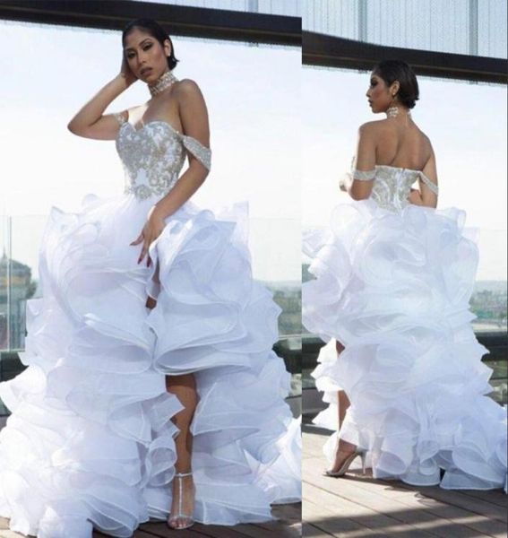 2023 a line wedding dresses split high low off the shoulder silver beads organza tiered ruffles bridal gowns chapel train plu6448967, White
2023 a line wedding dresses split high low off the shoulder silver beads organza tiered ruffles bridal gowns chapel train plu6448967, White