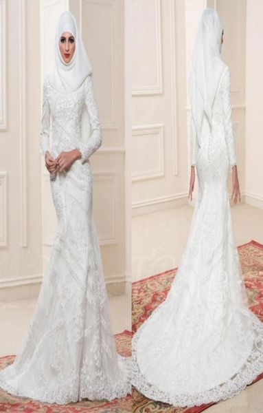 2017 white muslim wedding dresses high neckline long sleeves bridal gowns with beaded applique mermaid style custom made wedding g1291689
2017 white muslim wedding dresses high neckline long sleeves bridal gowns with beaded applique mermaid style custom made wedding g1291689